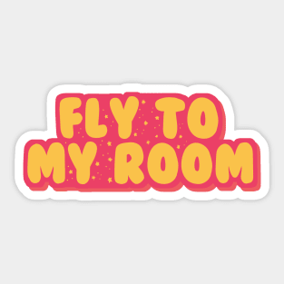 BTS song fly to my room typography Sticker